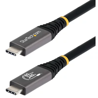 STARTECH  Câble USB4 USB-C 50cm, 80Gbps, 240W PD, 8K 120Hz DP2.1, Noir
