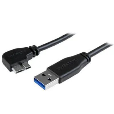 STARTECH.COM  C&acirc;ble Micro USB 3.0 slim - USB-A vers Micro-B &agrave; angle gauche de 50