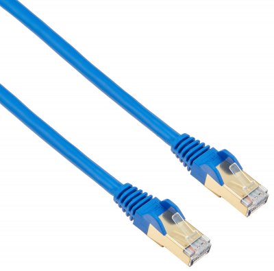 STARTECH.COM  C&acirc;ble r&eacute;seau Cat6a STP blind&eacute; sans crochet de 50 cm - Bleu