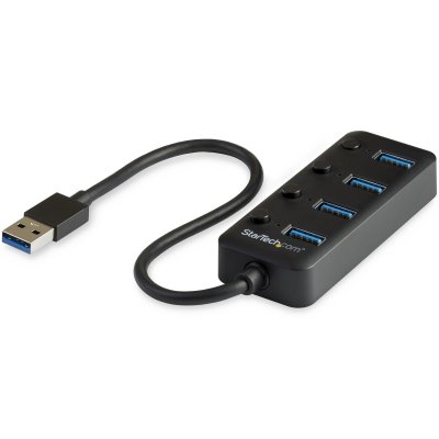 STARTECH .com Hub USB 3.0 &agrave; 4 ports avec interrupteurs marche/arr&ecirc;t
