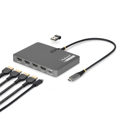 STARTECH.COM  - station d'accueil - USB-C - 4 x HDMI - Conformite TAA