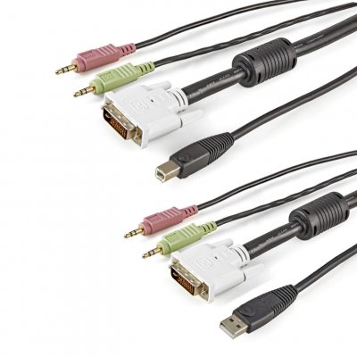 STARTECH.COM Startech Dvi-i Usb 4 In 1 Kvm Switch 18 M Noir