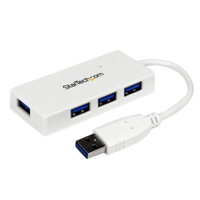 STARTECH.COM Startech Portable 4 Port Mini Usb 3.0 Hub Blanc,Noir