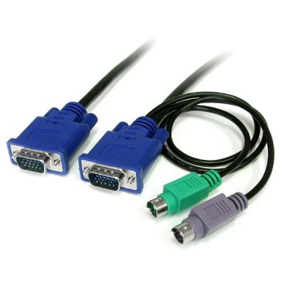 STARTECH.COM Startech Vga Ps/2 3 In 1 Kvm Ultra Thin 18 M Bleu,Noir