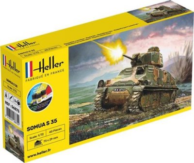 HELLER Starter Kit Panzer Somua - 1:72e - 
