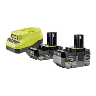 RYOBI Starter Set , 1 batterie lithium, 1 batterie compacte lithium+, 1 chargeur 2,0 A