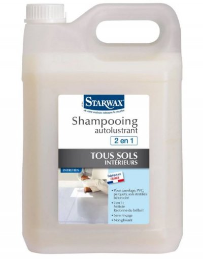 STARWAX  - Shampooing autolustrant 2 en 1 pour sols - 5L