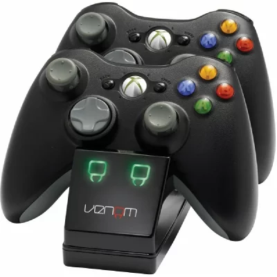 SUNFLEX EUROPE GMBH Station de charge 2 packs de batteries inclus pour Xbox 360 noir