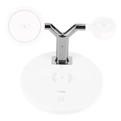 LINQ Station de charge 3 en 1 iPhone 15W, AirPods, Apple Watch  Blanc