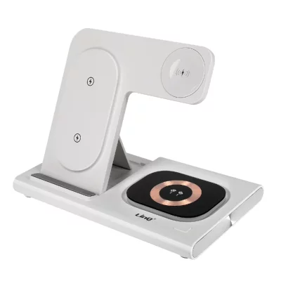 LINQ Station de charge 3 en 1 iPhone MagSafe 15W AirPods Apple Watch Blanc
