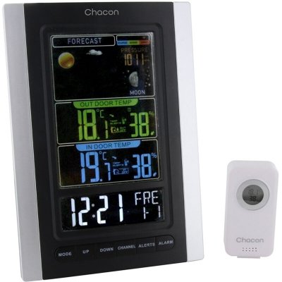 CHACON Station m&eacute;t&eacute;o avec barom&egrave;tre et capteur ext&eacute;rieur - 