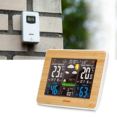 ALECTO Station m&eacute;t&eacute;o avec capteur ext&eacute;rieur sans fil  WS-1560 Blanc