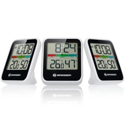 BRESSER Station m&eacute;t&eacute;o  Climate Monitor Thermo Hygrom&egrave;tre DCF 7000016 Blanc