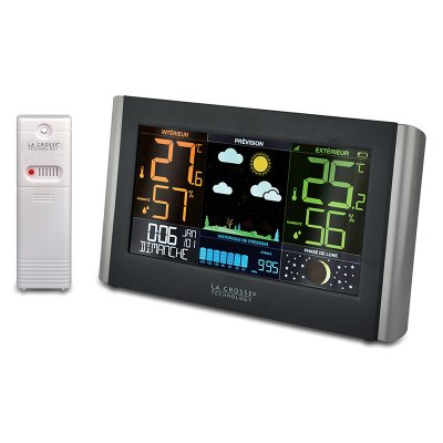 NATURE ET DECOUVERTES Station M&eacute;t&eacute;o grand &eacute;cran LCD color&eacute; La Crosse Technology WS6836 Noir