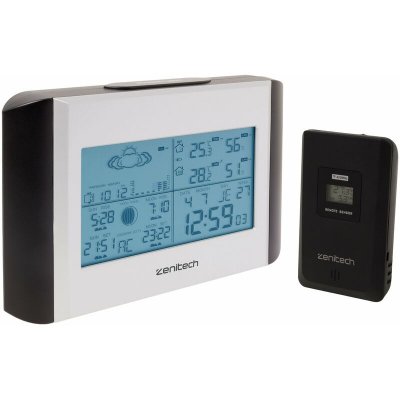ZENITECH Station m&eacute;t&eacute;o int&eacute;rieure avec capteur ext&eacute;rieur sans fil - 