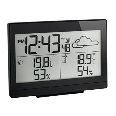 TFA DOSTMANN Station m&eacute;t&eacute;o radiopilot&eacute;e num&eacute;rique  35.1135.01 noir