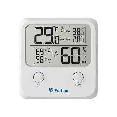 PURLINE Station m&eacute;t&eacute;o sans fil avec affichage de la  Blanc