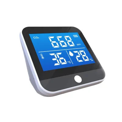 PURLINE Station m&eacute;t&eacute;o sans fil avec d&eacute;tecteur de CO2 AIRTESTER CO2 Noir
