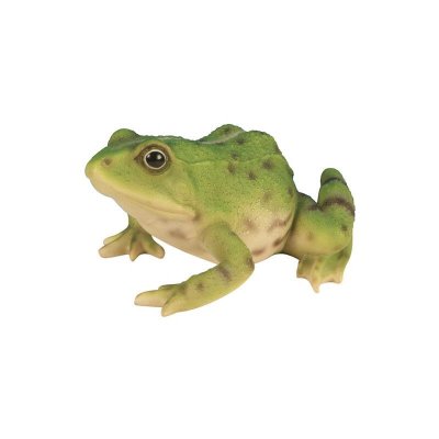 RIVIERA Statue de jardin grenouille verte en r&eacute;sine 15 cm