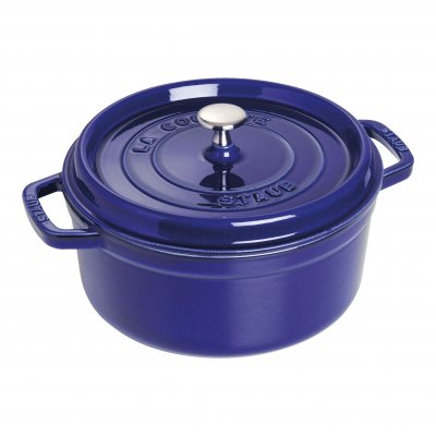 STAUB  Cocotte en Fonte, Ronde, &Oslash; 26 cm, 5 L, Bleu Intense