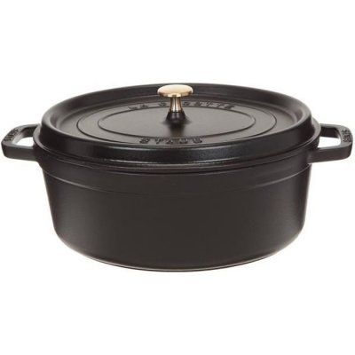 STAUB  Cocotte Ovale  - En fonte - Emaill&eacute;e - 31 cm - 5,5L - Noir Mat