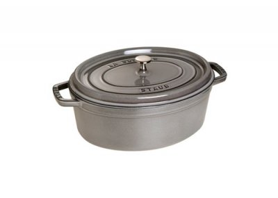 STAUB  Cocotte ovale  &Oslash; 33 gris graphite