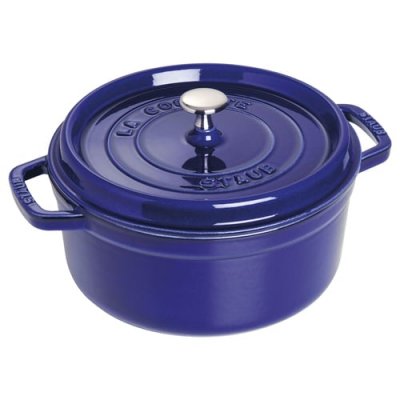 STAUB  - Cocotte ronde bleu intense 24 cm 3.8L