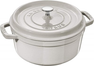 STAUB  - Cocotte Ronde en Fonte, 24 cm, Truffe Blanche