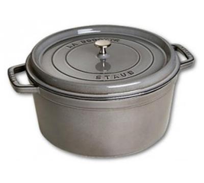 Staub fonte - 1101218 - cocotte - ronde - gris graphite - 12 cm