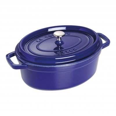 STAUB  fonte - 1102991 - cocotte - ovale - majolique bleu b265 - 29 cm