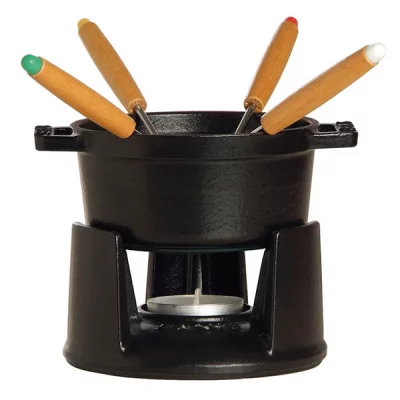 STAUB  La fondue Service &agrave; 10 cm, Noir