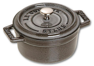 STAUB  Mini Cocotte en Fonte, Ronde, &Oslash; 10 cm, 0,25 L, Gris Graphite