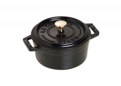 STAUB  Mini Cocotte en Fonte, Ronde, &Oslash; 10 cm, 0,25 L, Noir Mat