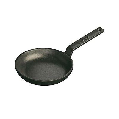 STAUB  Mini Po&ecirc;lette en Fonte, Ronde, &Oslash; 12 cm, Noir Mat
