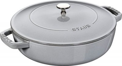 STAUB  Sauteuse Chistera en Fonte, &Oslash; 24 cm, 2,4 L, Gris Graphite
