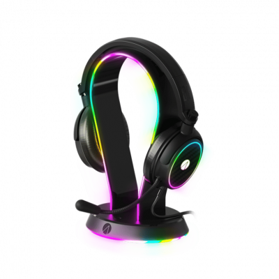 JUST FOR GAMES Stealth Light Up Headset & Stand Bundle (Support 2 en 1 Casque) - Neuf