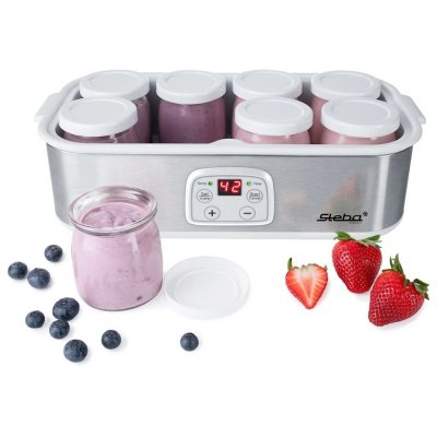 STEBA  JM 3 Machine &agrave; yaourts 25 W 1.4 L Acier Inoxydable/Blanc