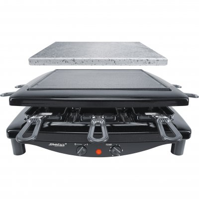 STEBA  RC 3 plus 8 personne(s) 1450 W Noir, Chrome, Raclette