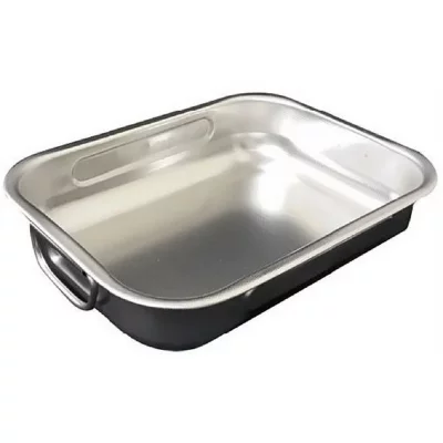 STEEL PAN  Plat &agrave; four haut 25 x 19 cm