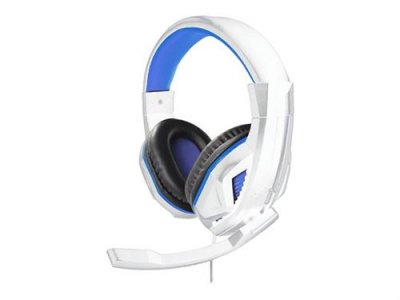 STEELPLAY  - Casque Filaire St&eacute;r&eacute;o - Hp44 - Blanc/Bleu PS5