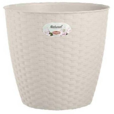 STEFANPLAST  2076004 Natural Pot de Fleurs Blanc 29 x 26,5 cm
