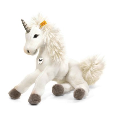 STEIFF  Starly Licorne &agrave; suspendre 35 cm blanche couch&eacute;e