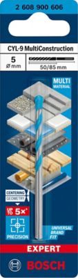 BOSCH Steinbohrer Expert CYL-9 D.5mm Arbeits-L.50mm Gesamt-L.85mm zyl.