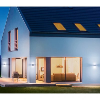 STEINEL  Lampe d'ext&eacute;rieur &agrave; capteur L 830 LED IHF Argent&eacute; 055509