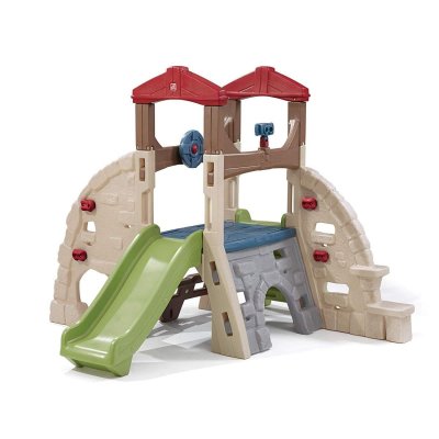 STEP 2 Step2 Alpine Ridge Aire de Jeux Enfant avec Toboggan pour Enfants ext&eacute;rieur / jardin - Multicolore