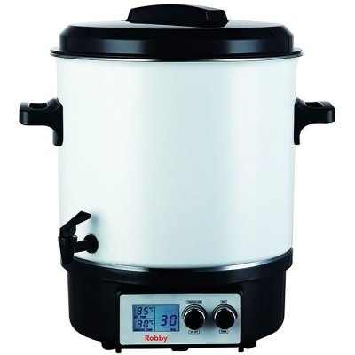 ROBBY St&eacute;rilisateur de bocaux &eacute;lectrique avec &eacute;cran lcd robinet et minuteur 27l 1800w  steri pro lcd