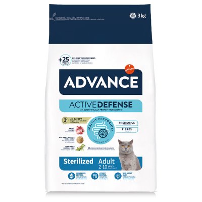 AFFINITY ADVANCE Sterilized pour Chats St&eacute;rilis&eacute;s Dinde & Orge 3 Kg Advance
