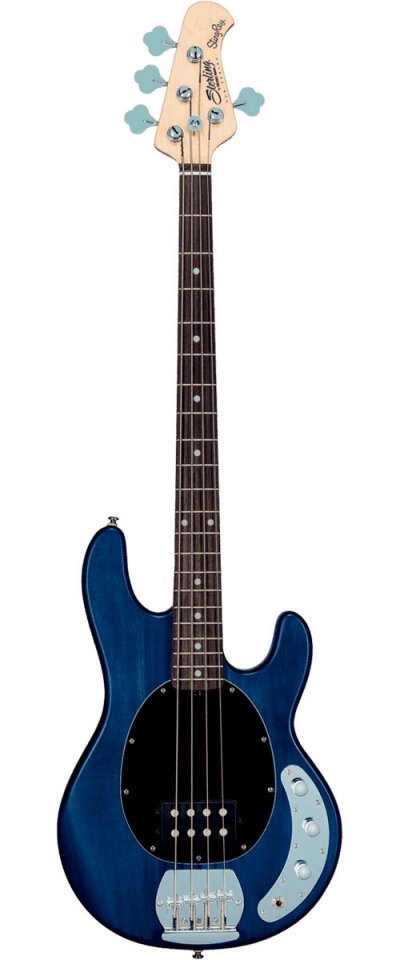 STERLING GUITARS Sterling by Stingray Ray4 - Transparent Blue Satin - Basse &eacute;lectrique