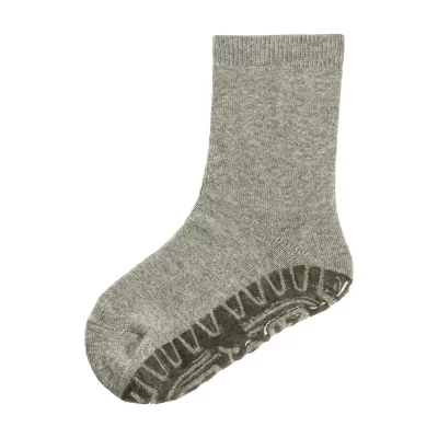 STERNTALER  Chaussettes enfant &agrave; semelles Soft uni m&eacute;lange argent&eacute;