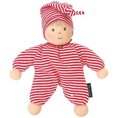 STERNTALER  Poup&eacute;e Heiko, Hochet Int&eacute;gr&eacute;, Pour B&eacute;b&eacute; d&egrave;s la naissance, 23 cm, Rouge/Blanc